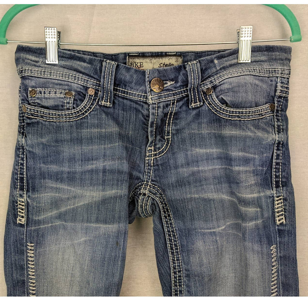 Bke Buckle Womens Stella Stretch Boot Cut Jeans Size : Dark blue : waist 27" R